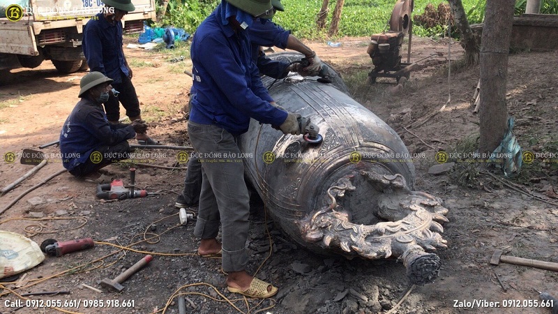 báo giá đúc chuông đồng cho đền, chùa