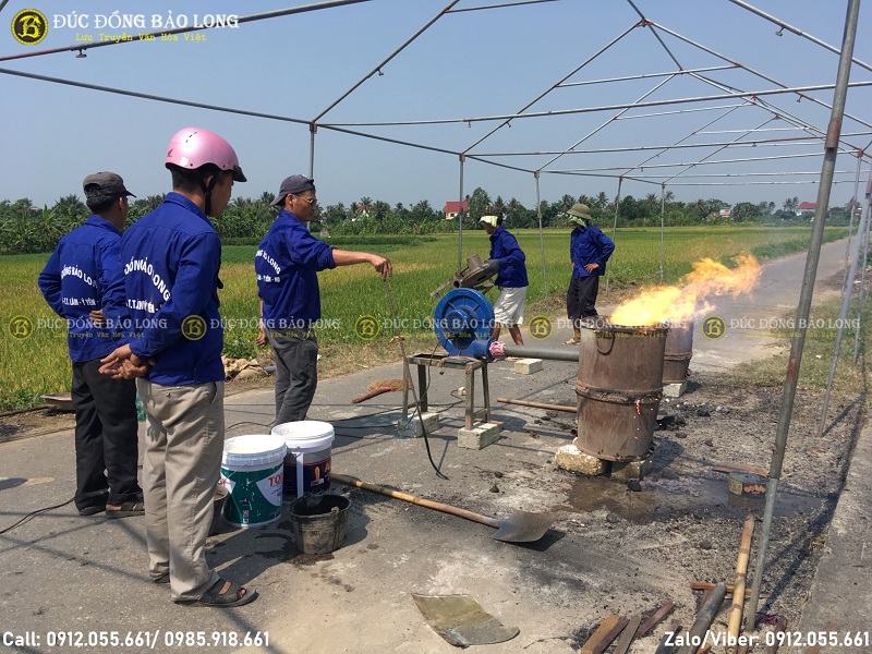 đúc đại hồng chung 120kg cho chùa trúc long