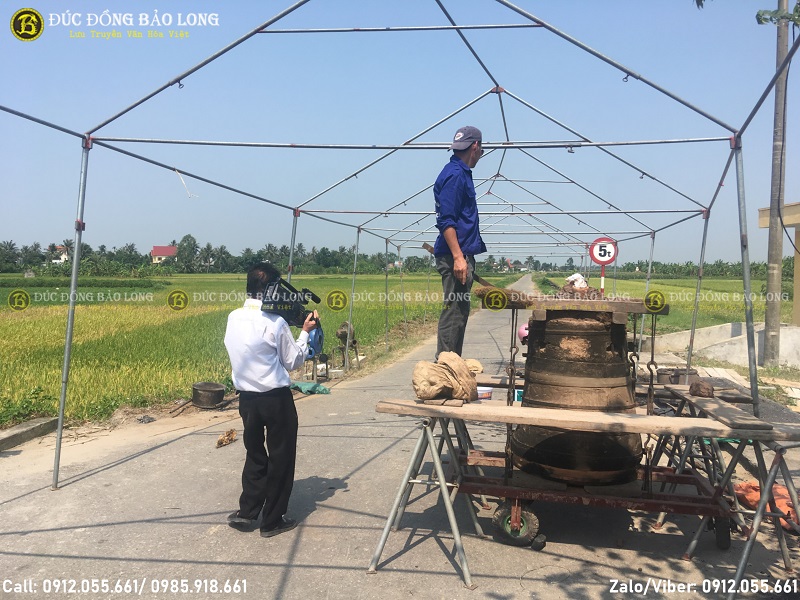 đúc đại hồng chung 120kg cho chùa trúc long