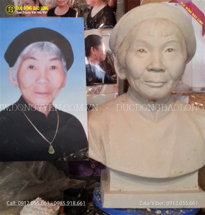 Đúc Tượng chân dung cho cụ Bà tại Hà Nội