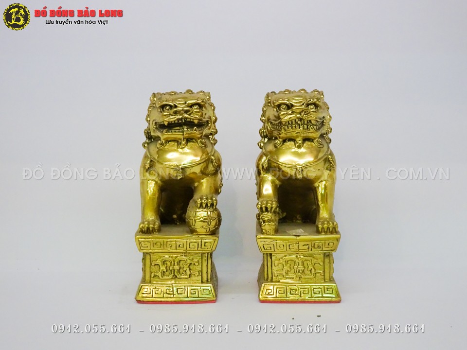 Đôi nghê đồng được đúc bằng đồng đỏ của Đúc Đồng Bảo Long