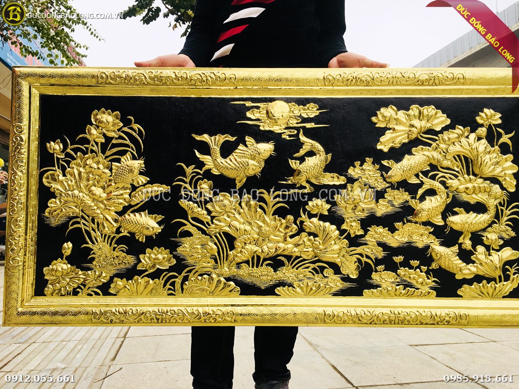 Tranh cửu ngư hoa sen