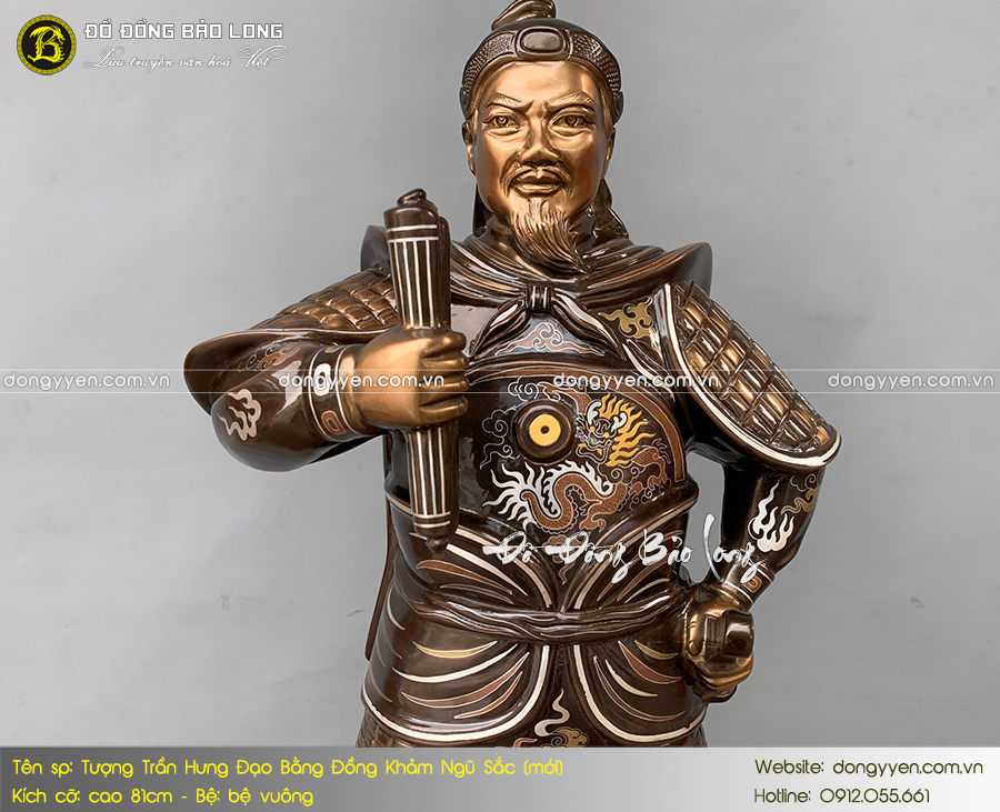 tượng quốc công tiết chế trần hưng đạo bằng đồng