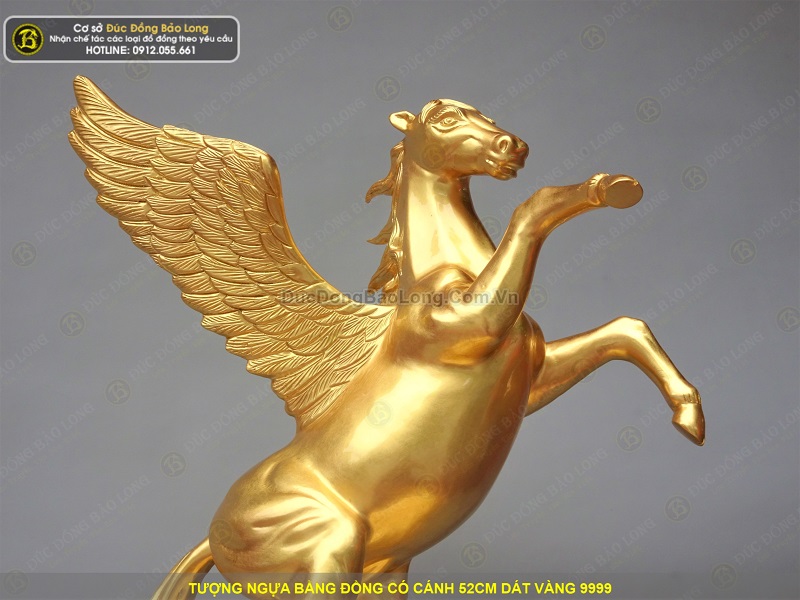 ngựa bằng đồng dát vàng