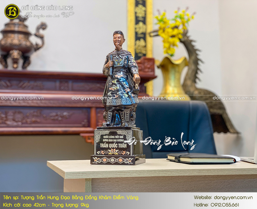 tượng hưng đạo đại vương làm quà biếu tặng đẹp