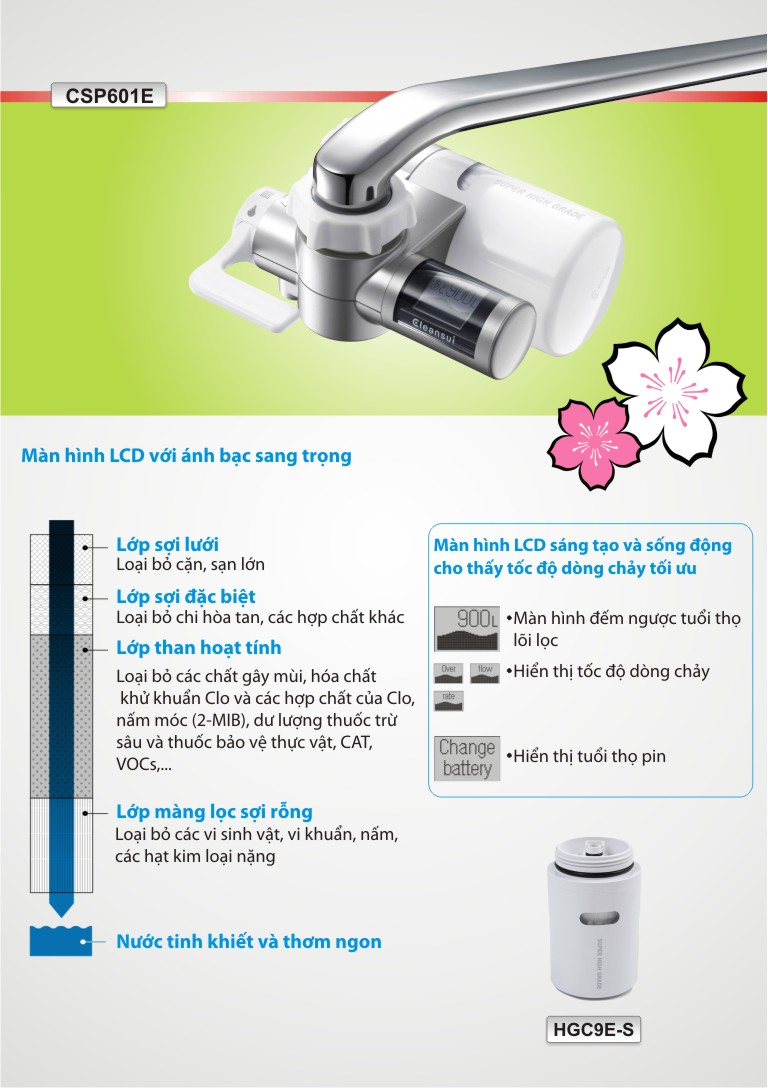 Máy lọc nước tại vòi Cleansui CSP601E - 2