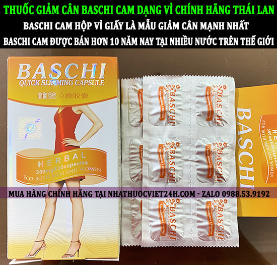 baschi cam, baschi mẫu mới, thuốc giảm cân baschi cam,thuốc baschi cam thế hệ mới