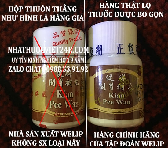 cách nhận biết kian pee wan thật giả