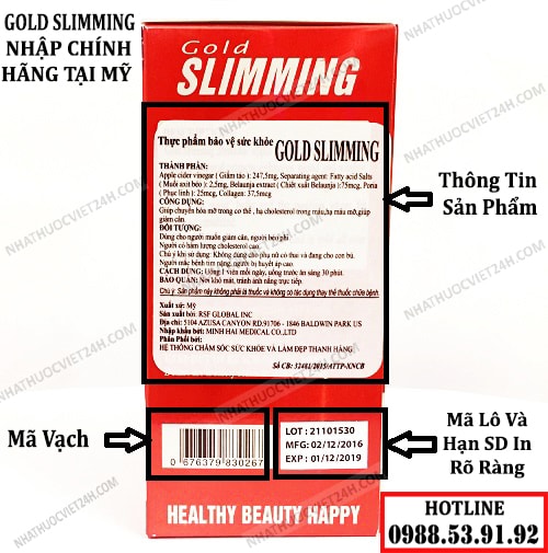 thuốc giảm cân Gold Slimming