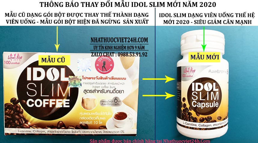 idol slim capsule, idol slim dạng viên , idol slim viên uống