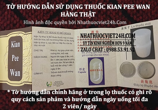 cách nhận biết kian pee wan thật giả