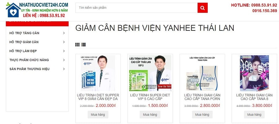 mua thuốc giảm cân yanhee