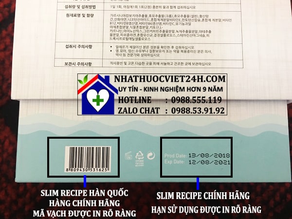 thuốc giảm cân slim recipe