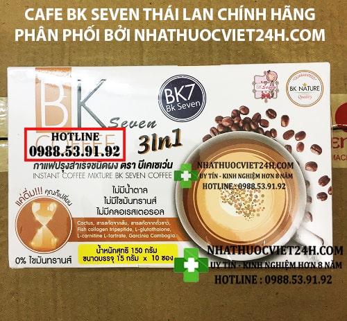 CAFE GIẢM CÂN BK SEVEN CHÍNH HÃNG THÁI LAN