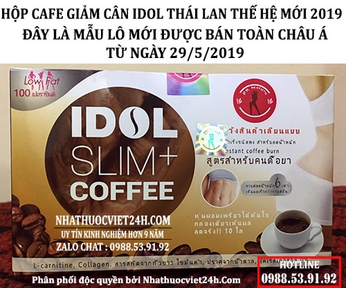 CÀ PHÊ GIẢM CÂN IDOL SLIM THÁI LAN CHÍNH HÃNG MẪU MỚI 2019
