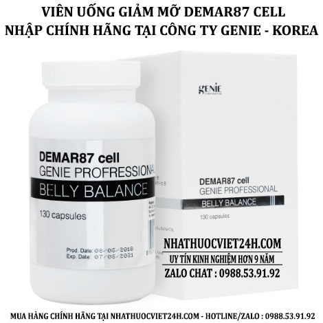 VIÊN UỐNG TAN MỠ BỤNG DEMAR87 CELL NHẬP KHẨU CHÍNH HÃNG HÀN QUỐC
