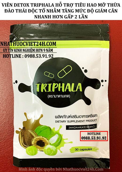 VIÊN DETOX GIẢM CÂN TIÊU MỠ TRIPHALA THÁI LAN
