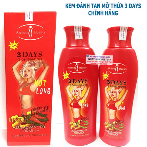 KEM BÔI HỖ TRỢ TAN MỠ BỤNG 3 DAYS