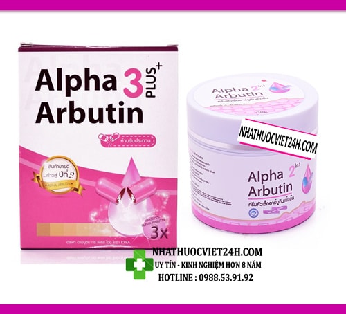 Combo Bộ Dưỡng Trắng Da Alpha Arbutin Thái Lan