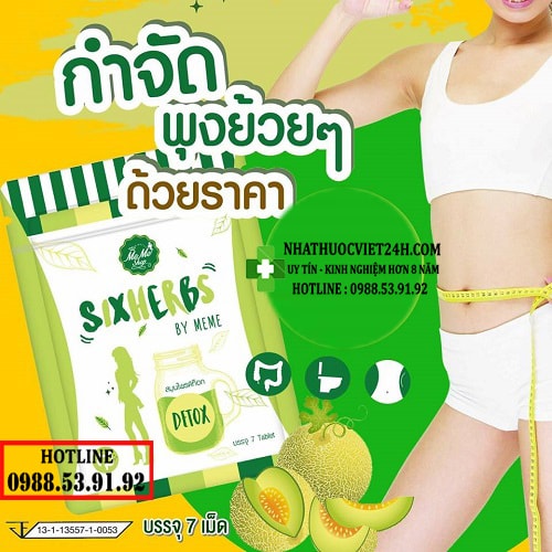 TRÀ GIẢM CÂN SIX HERBS THÁI LAN