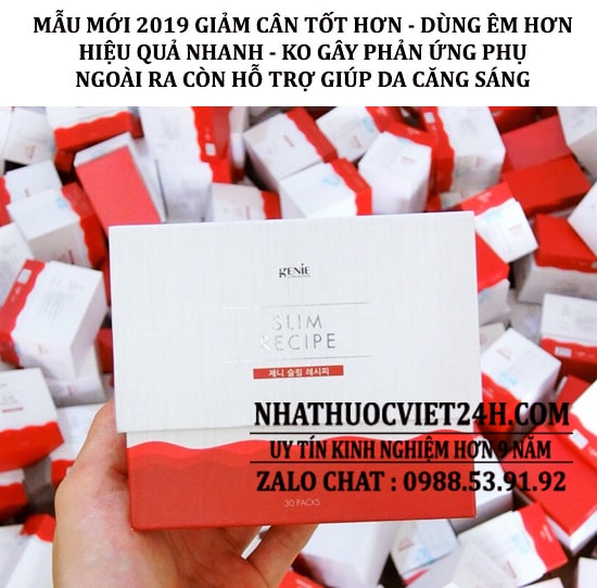 THUỐC GIẢM CÂN GENIE SLIM RECIPE NHẬP KHẨU CHÍNH HÃNG HÀN QUỐC