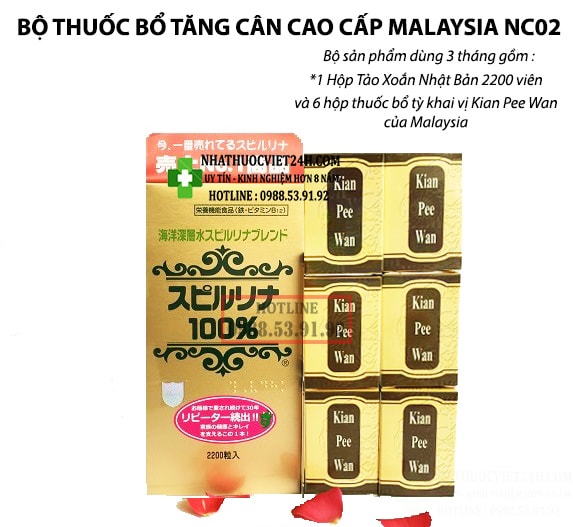 COMBO 3 THÁNG BỘ THUỐC BỔ TĂNG CÂN AN TOÀN NC02
