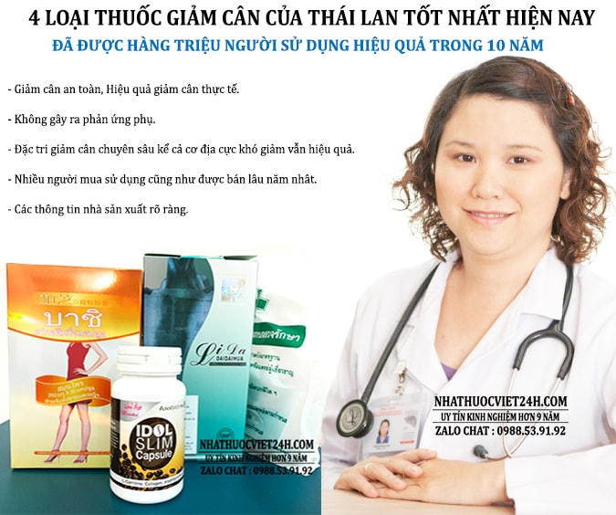 4 LOẠI THUỐC GIẢM CÂN CỦA THÁI LAN TỐT NHÂT HIỆN NAY