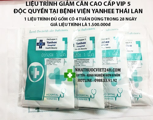 thuốc giảm cân yanhee vip 5