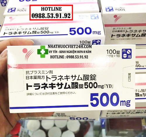 VIÊN UỐNG TRẮNG DA TRANSAMIN 500mg NHẬT BẢN