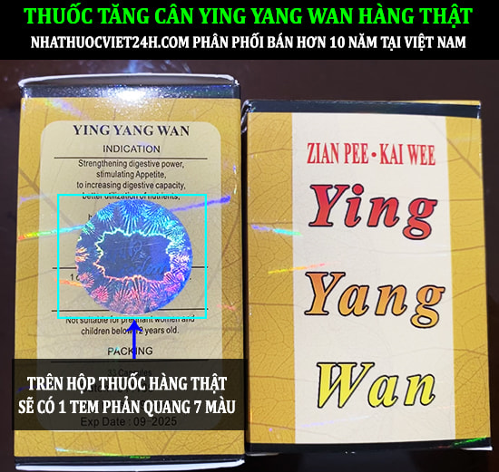 THUỐC TĂNG CÂN YING YANG WAN - DINH DƯỠNG HOÀN CHÍNH HÃNG