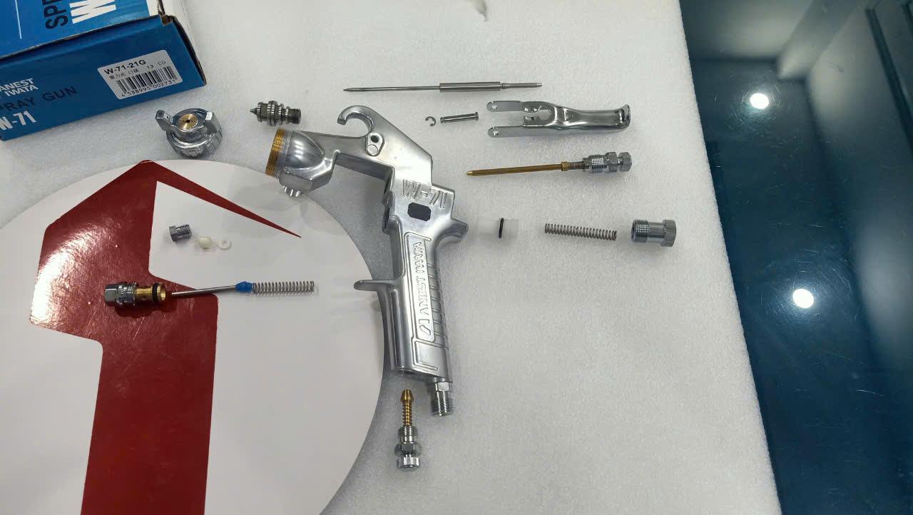 Cấu tạo súng phun sơn Anest Iwata W-71 (Spare parts of Anest Iwata W71)