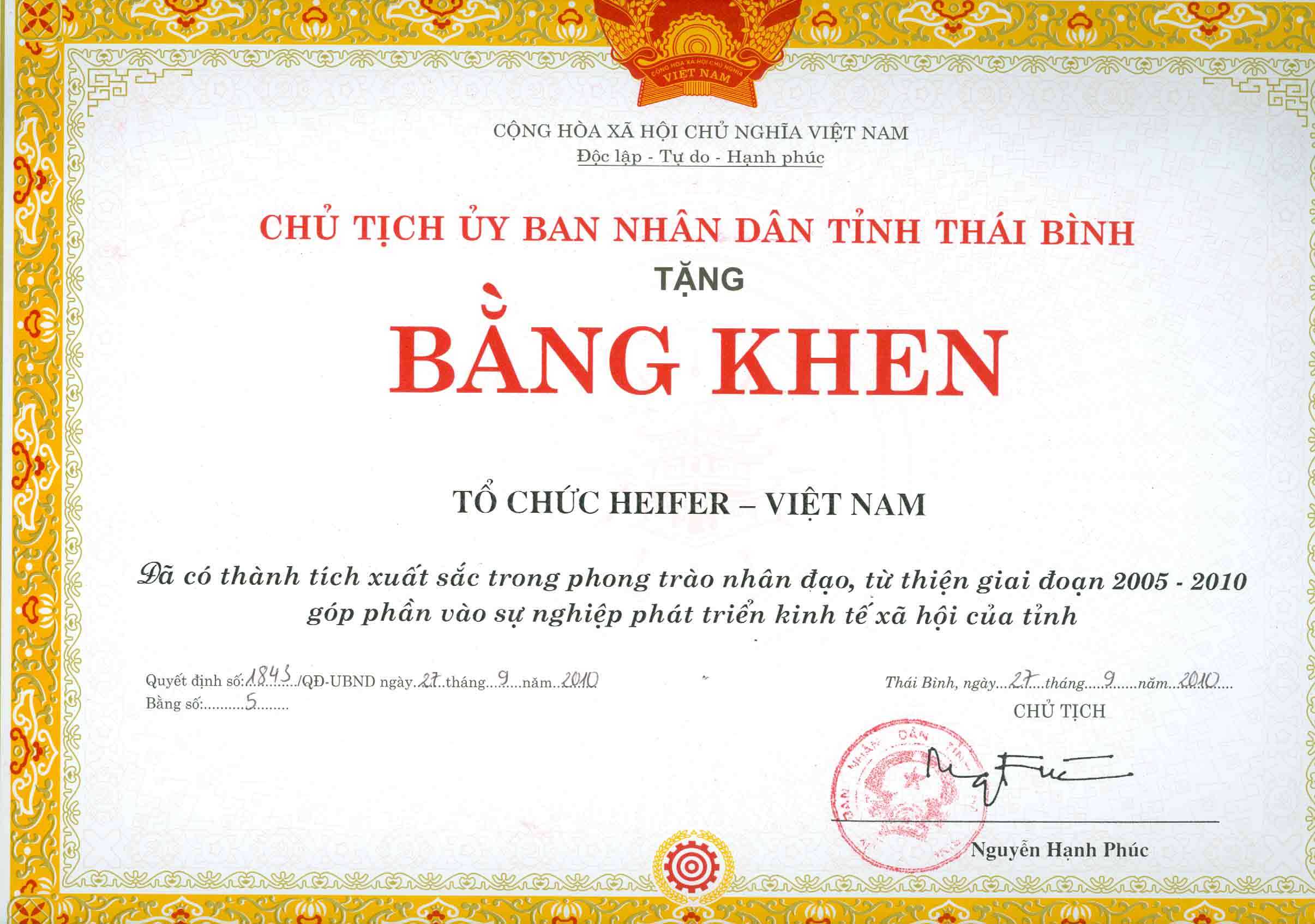 In bằng khen (giấy khen)