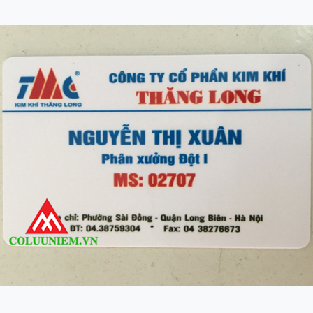 Thẻ tên nhân viên nhựa 03