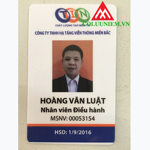 Thẻ tên nhân viên nhựa 02