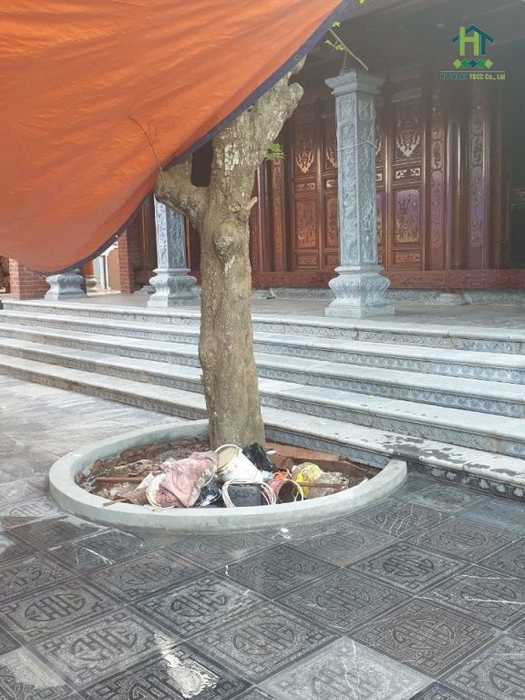 đá lát sân vườn chữ thọ