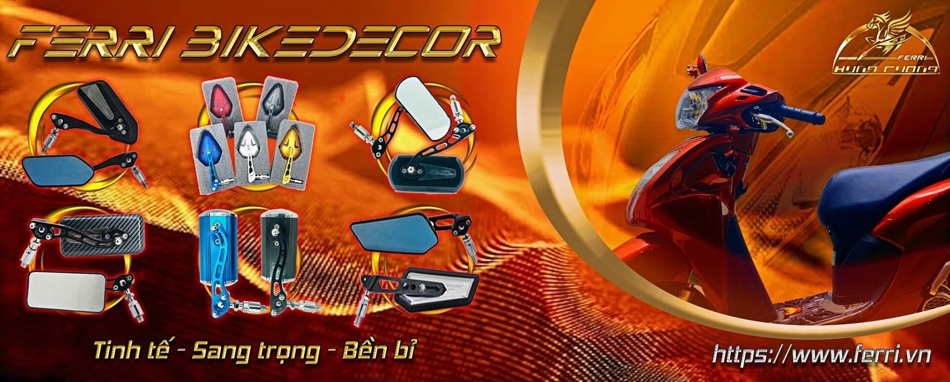 Phụ tùng xe máy Ferri Bikedecor Hùng Cường - Slider 3