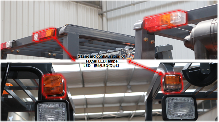 hệ thống đèn trên xe nâng Heli 3 tấn