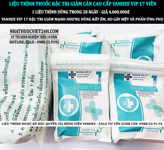 THUỐC ĐẶC TRI GIẢM CÂN CAO CẤP SIÊU MẠNH YANHEE VIP 17 VIÊN