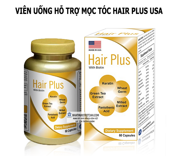 VIÊN UỐNG HỖ TRỢ MỌC TÓC HAIR PLUS USA