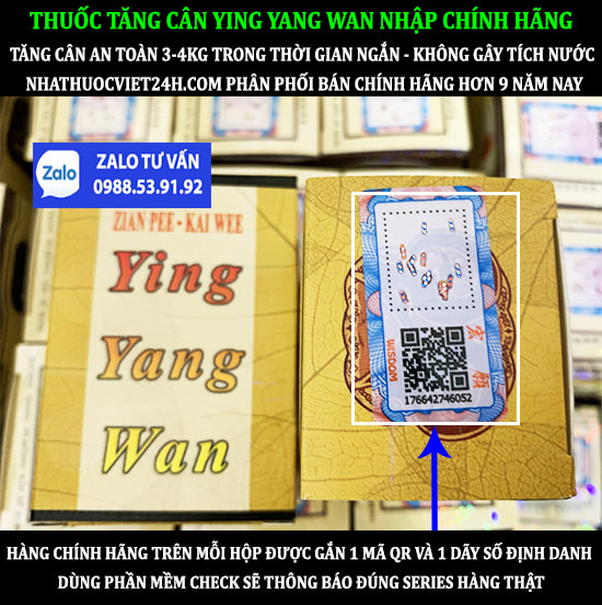 THUỐC TĂNG CÂN YING YANG WAN HỘP 33 VIÊN NHẬP CHÍNH HÃNG MALAYSIA