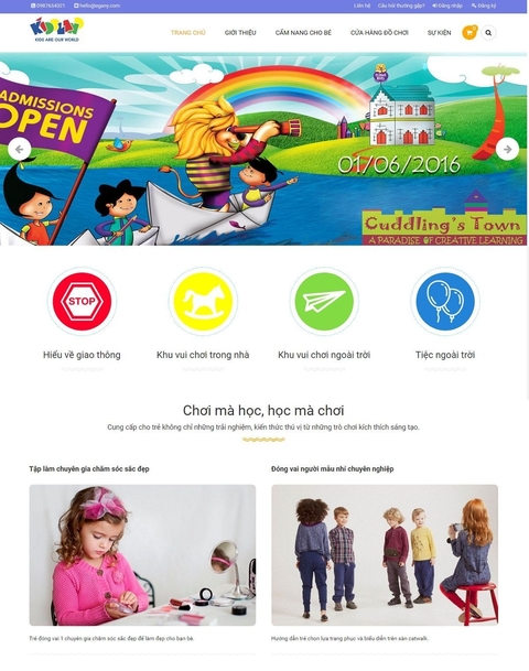 Website mẹ và bé EGA Kidsland