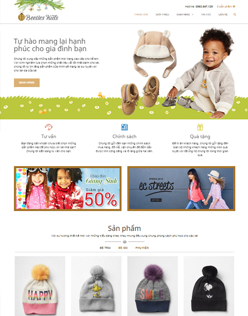 Website mẹ và bé Fashion-Kids