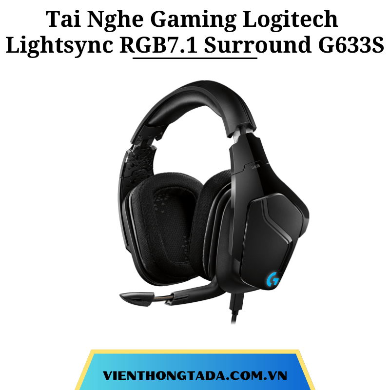 Tai Nghe Gaming Có dây Logitech Lightsync RGB7.1 Surround G633S - Hàng chính hãng - Bảo hành 24 tháng (TADA VIỆT NAM)