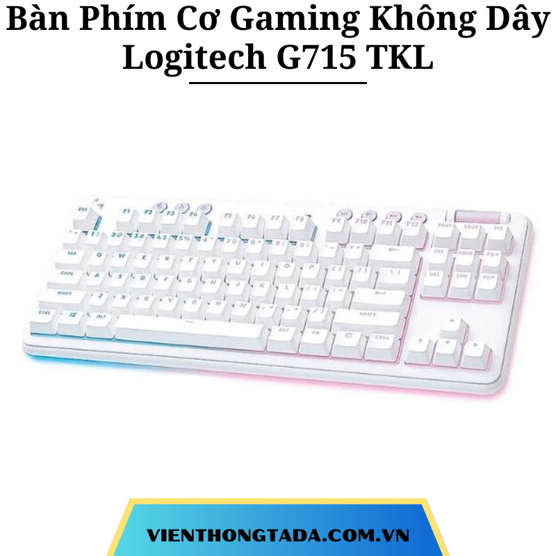 Bàn Phím Cơ Gaming Không Dây Logitech G715 TKL LIGHTSPEED RGB - Hàng chính hãng- Bảo hành 2 năm (Viễn thông Tada)