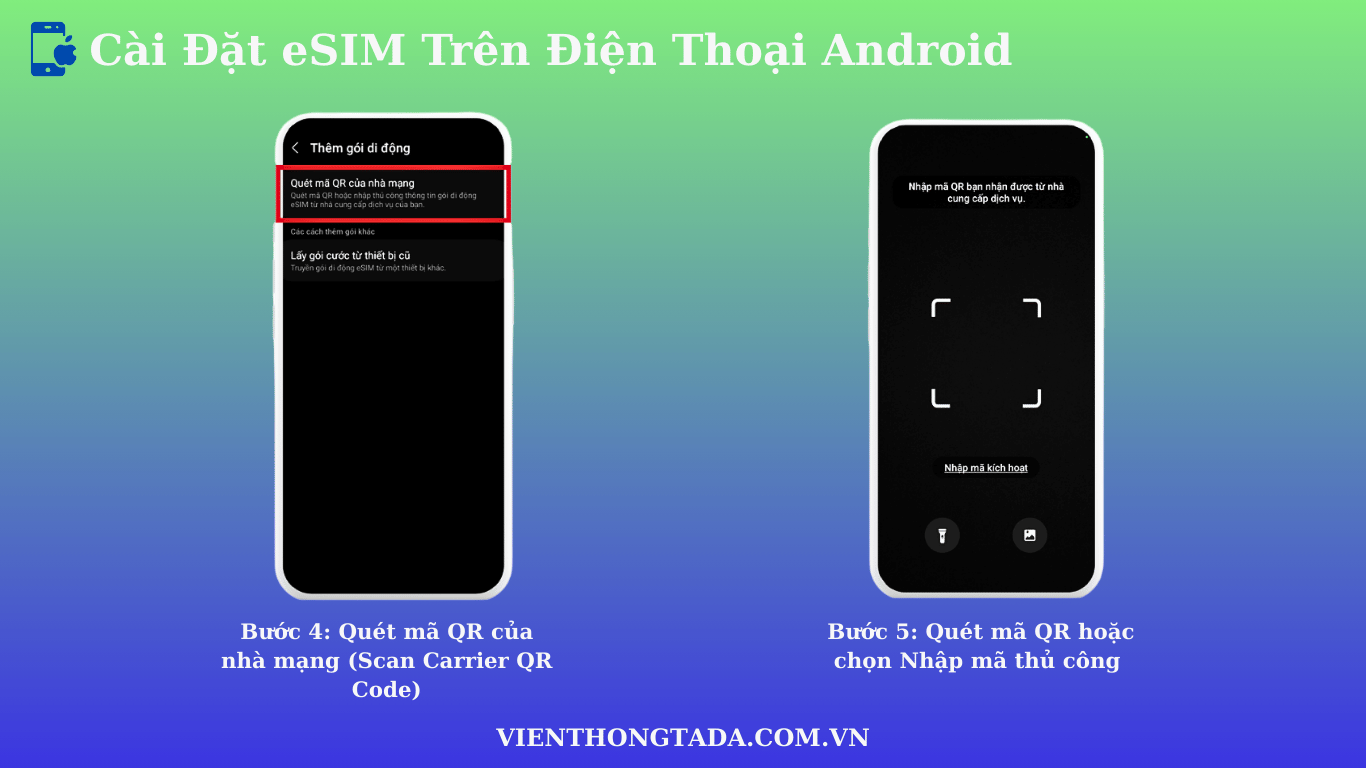 Cách Cài Đặt eSIM Trên Điện Thoại Dễ Dàng, Nhanh Chóng Cho Cả Android và IOS