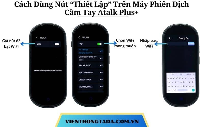 Hướng Dẫn Sử Dụng Nút Thiết Lập Trên Máy Phiên Dịch Cầm Tay Atalk Plus+ Chi Tiết A-Z