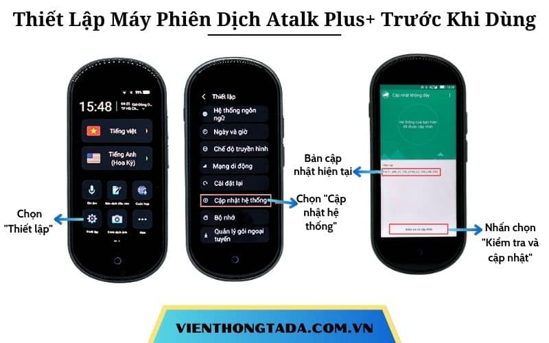Hướng Dẫn Thiết Lập Máy Phiên Dịch Atalk Plus+ Trước Khi Dùng Chi Tiết Từ A Đến Z