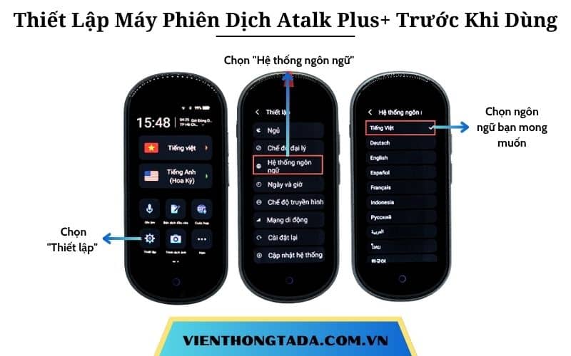 Hướng Dẫn Thiết Lập Máy Phiên Dịch Atalk Plus+ Trước Khi Dùng Chi Tiết Từ A Đến Z