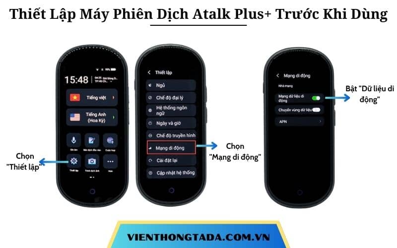 Hướng Dẫn Thiết Lập Máy Phiên Dịch Atalk Plus+ Trước Khi Dùng Chi Tiết Từ A Đến Z