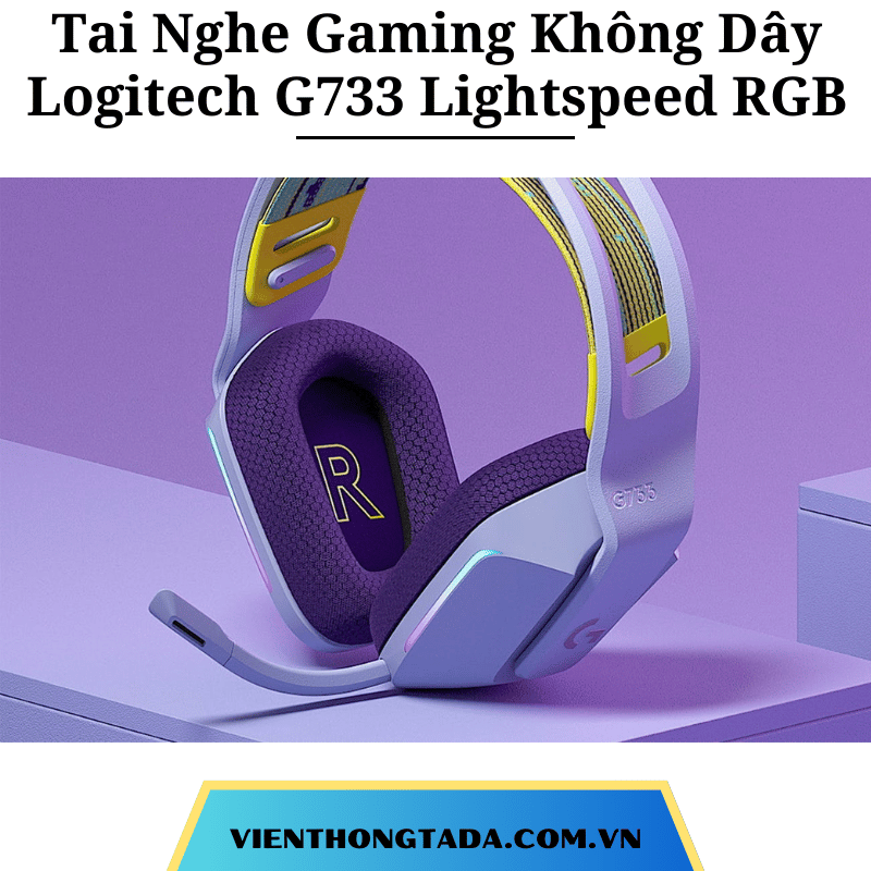 Tai Nghe Gaming Không Dây Logitech G733 Lightspeed RGB - Hàng chính hãng - Bảo hành 2 năm (tada Việt Nam)